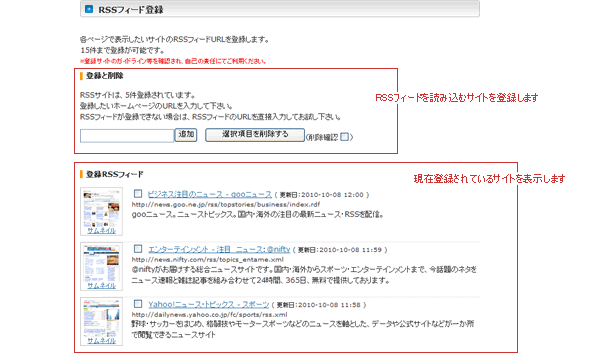 RSS管理