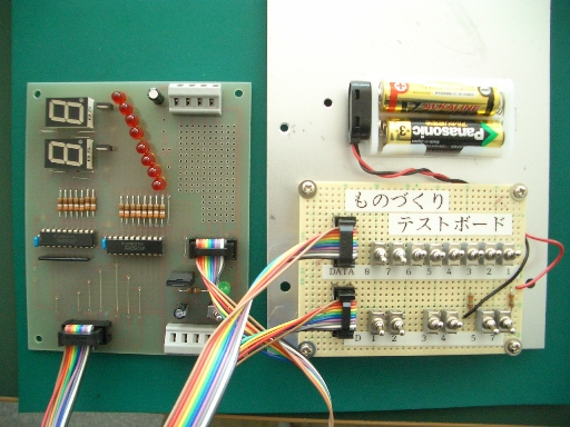 制御対象回路とテストボード